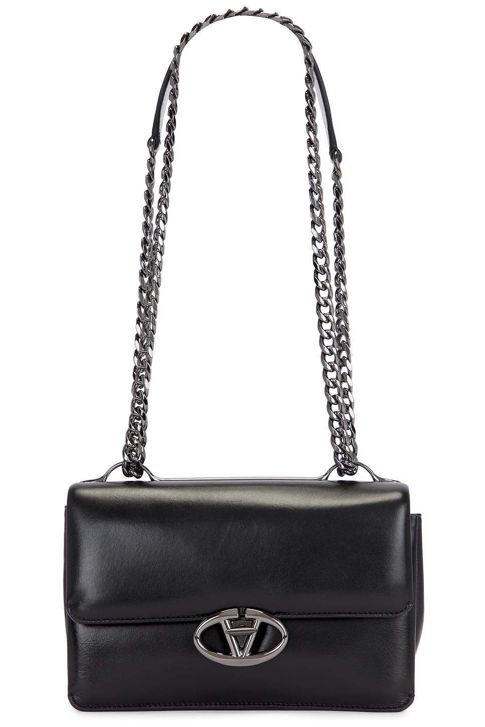 Chain Small Shoulder Bag in Black