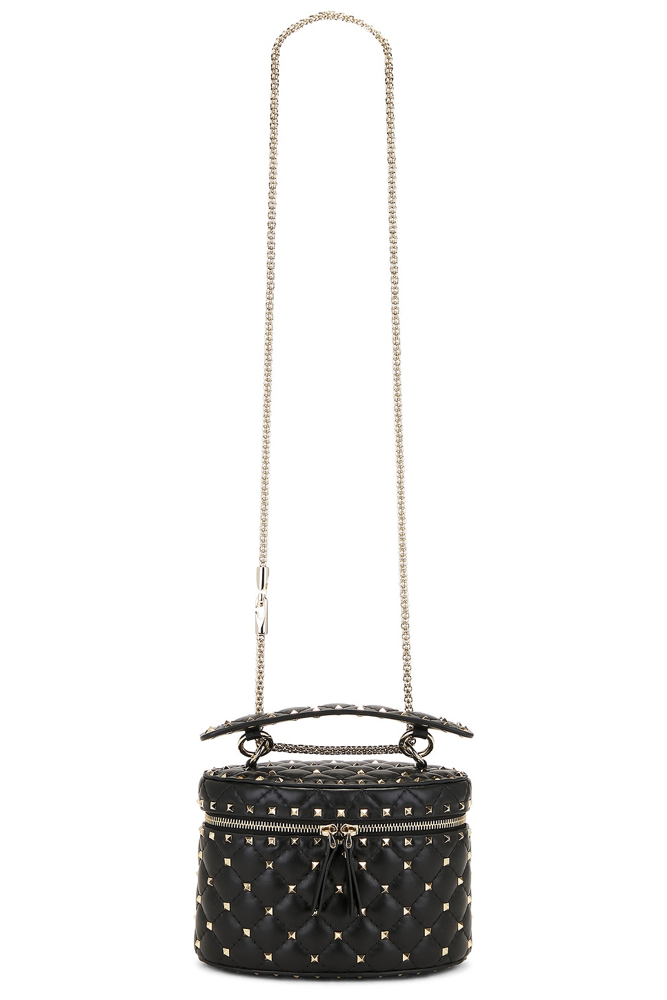 Rockstud Top Handle Bag in Black