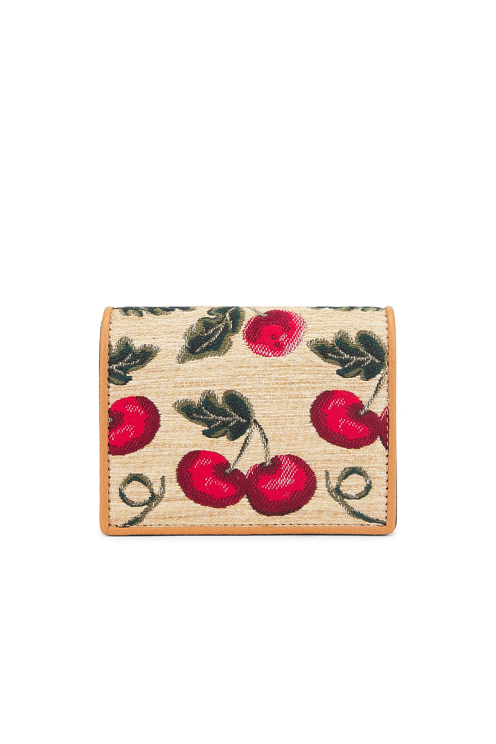 Shop Valentino V Logo Signature French Flap Wallet In Naturale Multicolor & Natural Camel