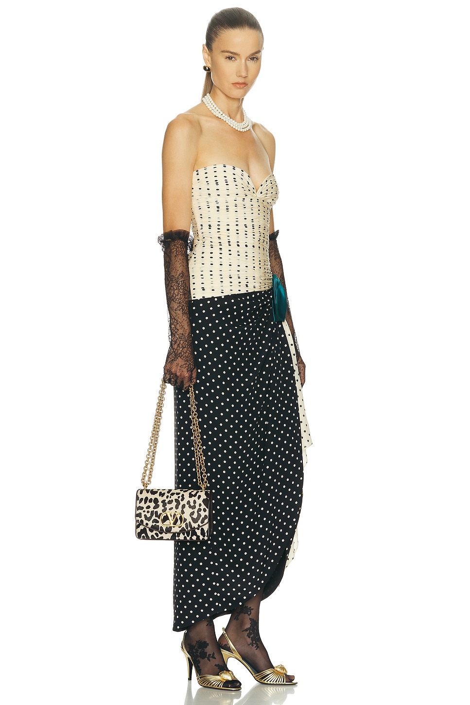 Valentino Garavani Vain Small Cow-print Leather And Calf-hair Shoulder Bag