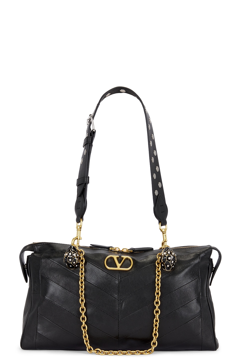 Valentino Growl Medium Tote Bag In Black
