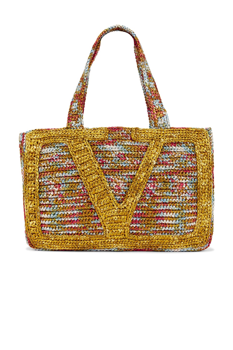 Valentino Garavani Crochet Raffia Viva Superstar Large Tote Bag
