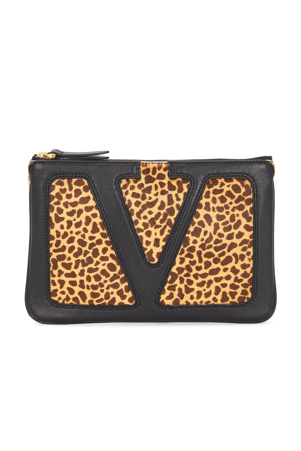 Valentino Garavani Viva Superstar Calf Hair Medium Flat Pouch