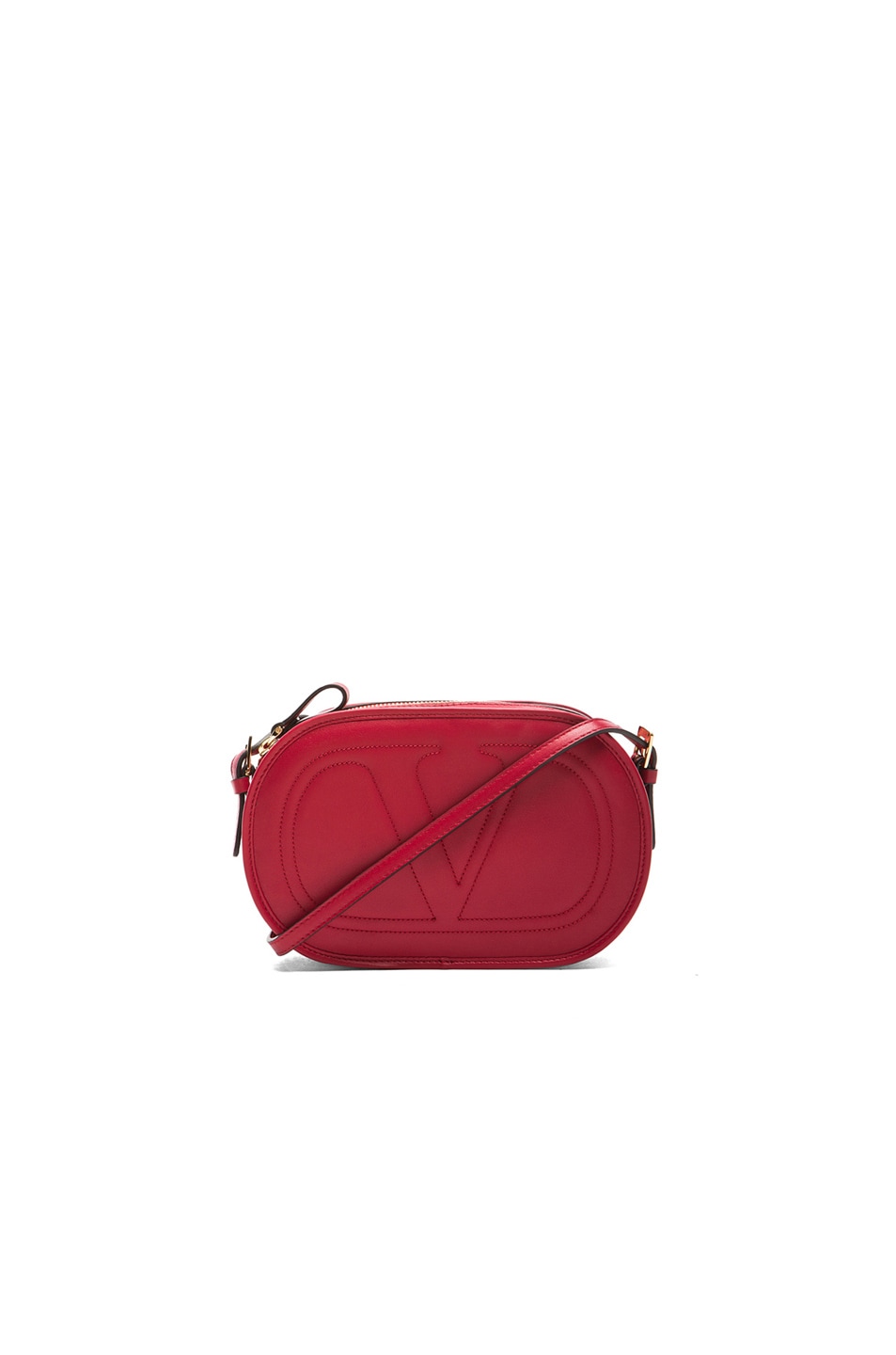 Image 1 of Valentino Garavani Small Logo Go Cross Body Bag in Red