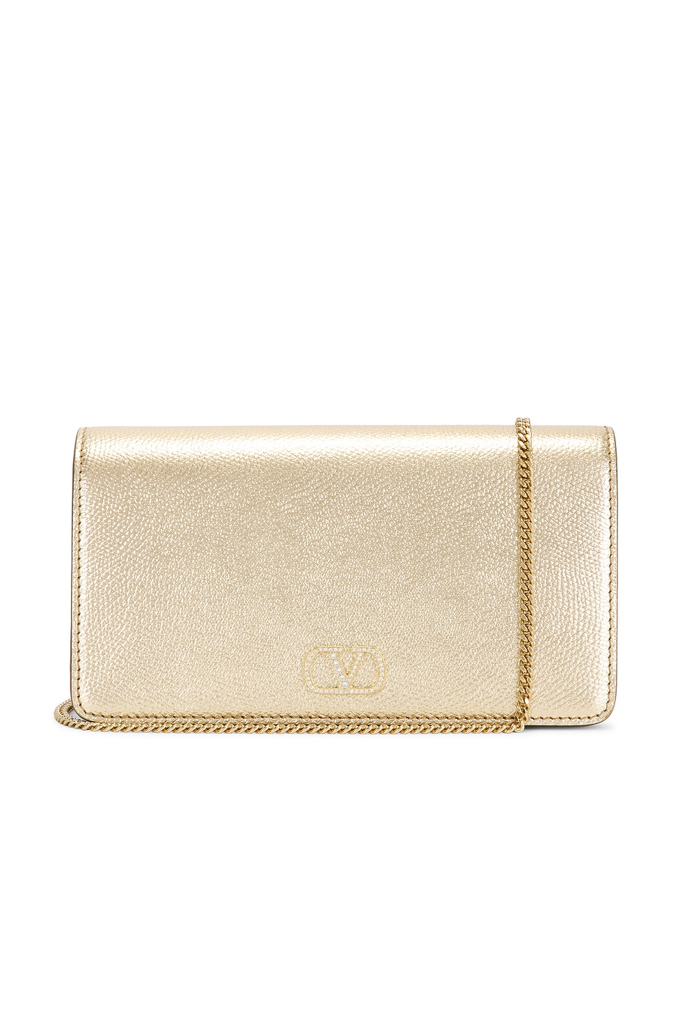 Valentino Garavani Vlogo Signature Mini Bag In Mekong & Crystal