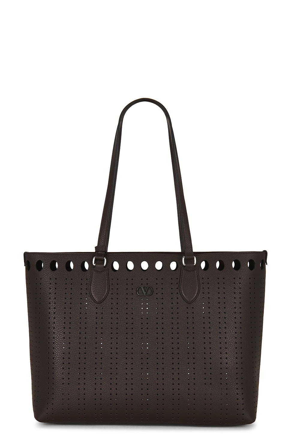 Valentino Garavani Dotte Large Tote Bag in Chocolate