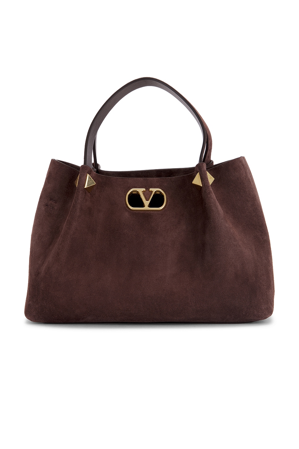 Valentino Garavani V Logo Signature Small Tote Bag in Chocolate