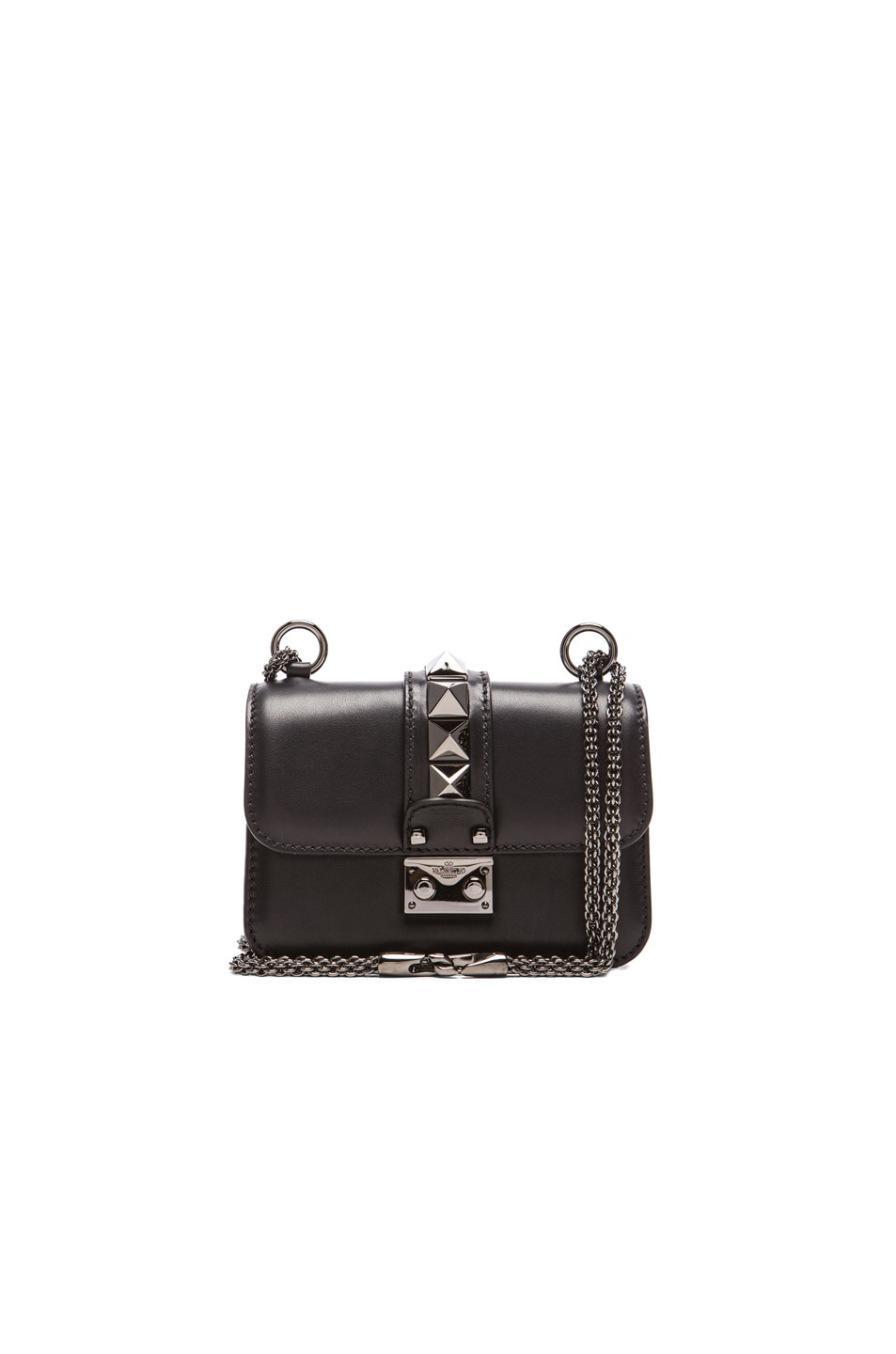 Image 1 of Valentino Garavani Noir Micro Mini Lock Shoulder Bag in Black
