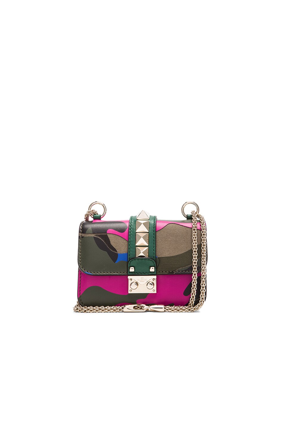 Image 1 of Valentino Garavani Camouflage Micro Mini Lock Shoulder Bag in Multi