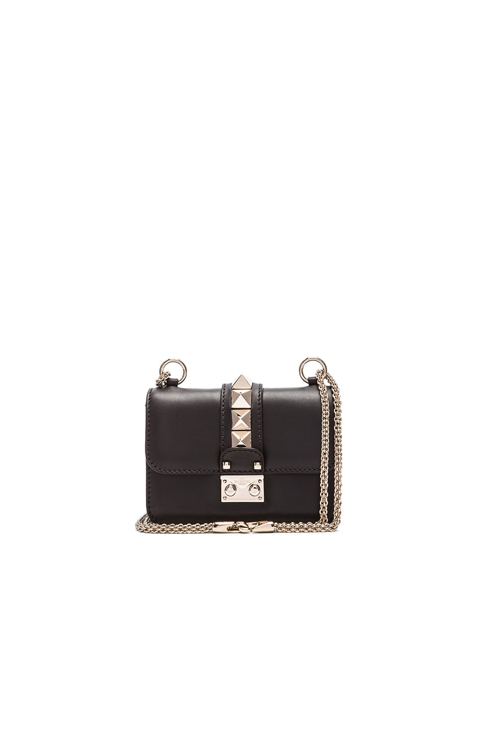 Image 1 of Valentino Garavani Micro Mini Lock Shoulder Bag in Black