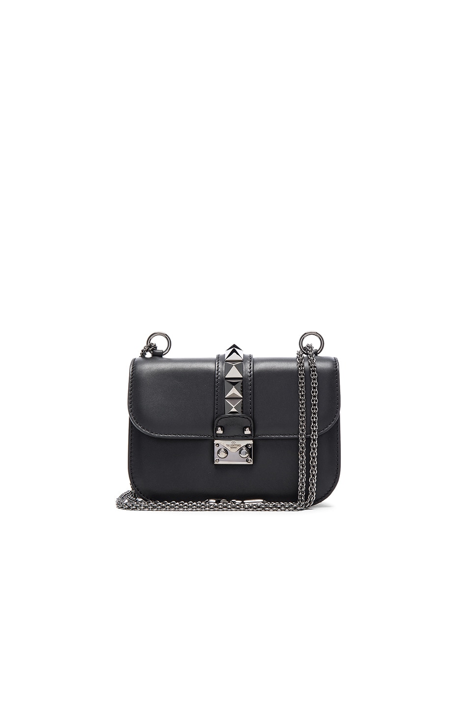 Image 1 of Valentino Garavani Small Noir Lock Flap Bag in Nero