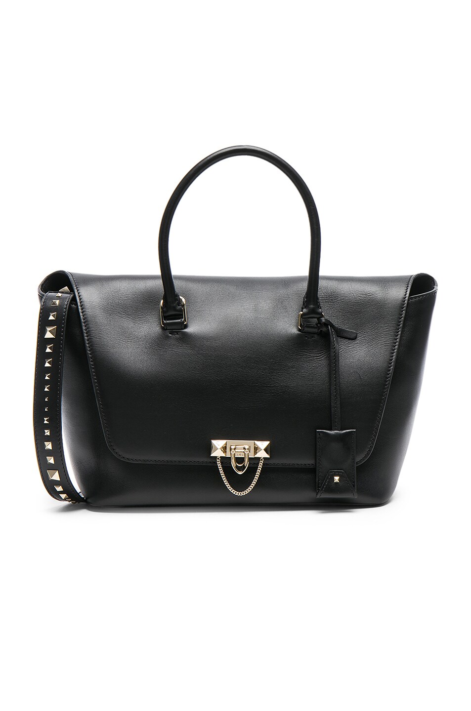 Image 1 of Valentino Garavani Demilune Double Handle Bag in Black