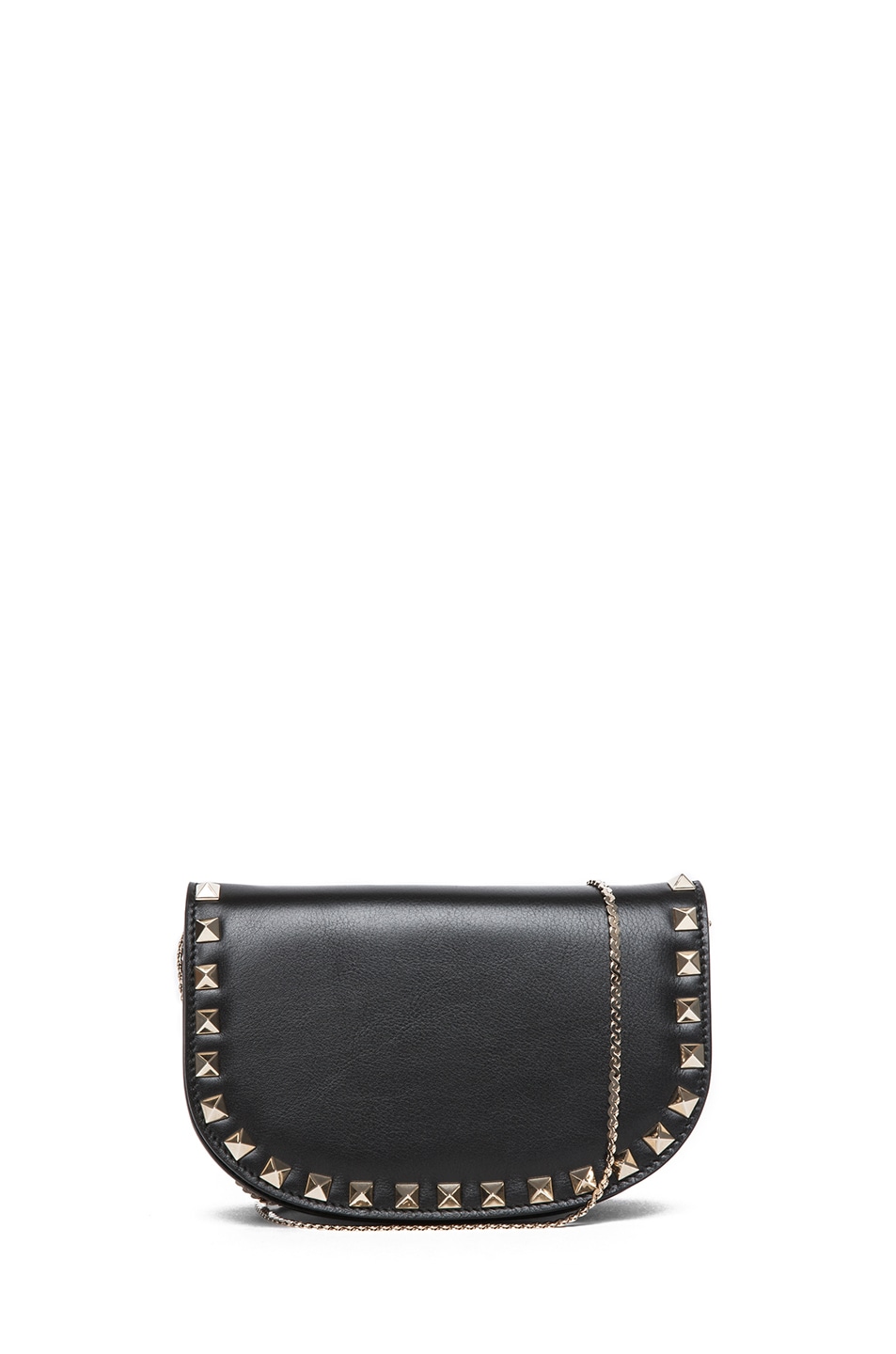 Valentino Mini Round Rockstud Shoulder Bag in Black | FWRD
