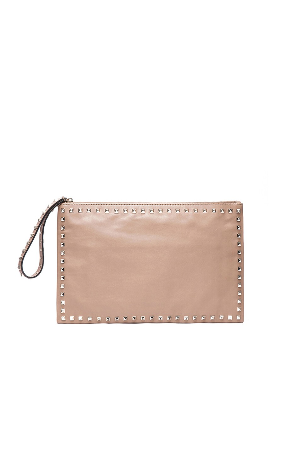 Image 1 of Valentino Garavani Small Rockstud Clutch in Alpaca