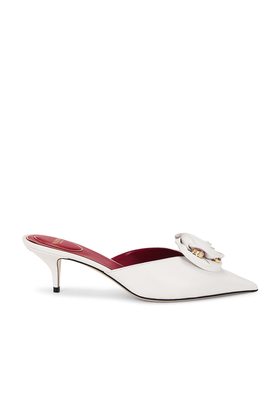Image 1 of Valentino Garavani Drip Rose Mule in Bianco & Multicolor