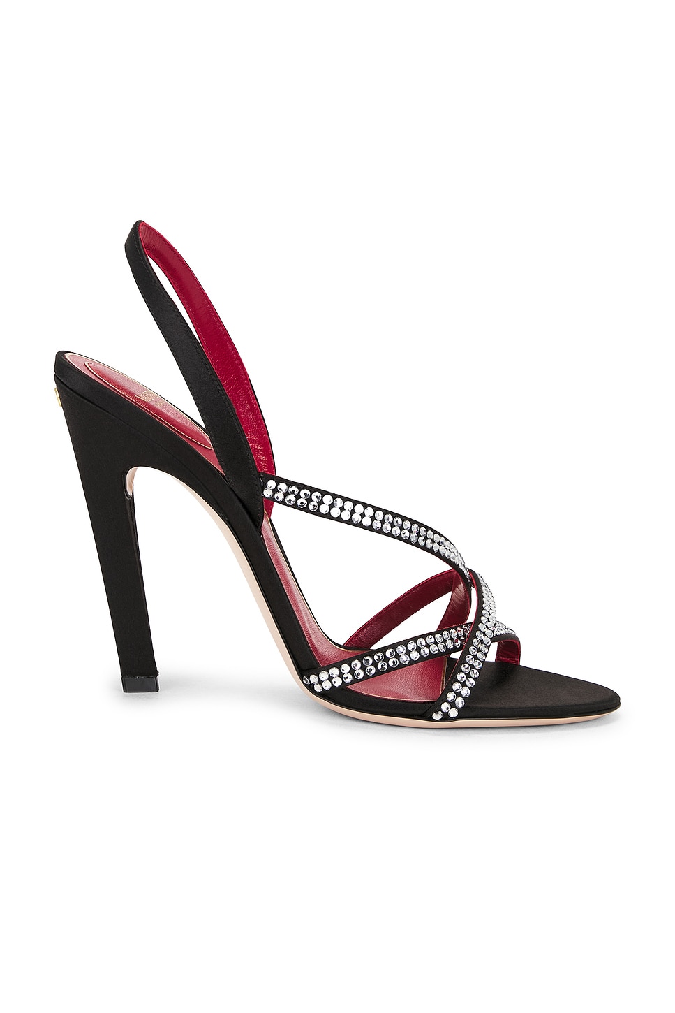 Image 1 of Valentino Garavani Dans Le Foyer Sandal in Nero & Crystal