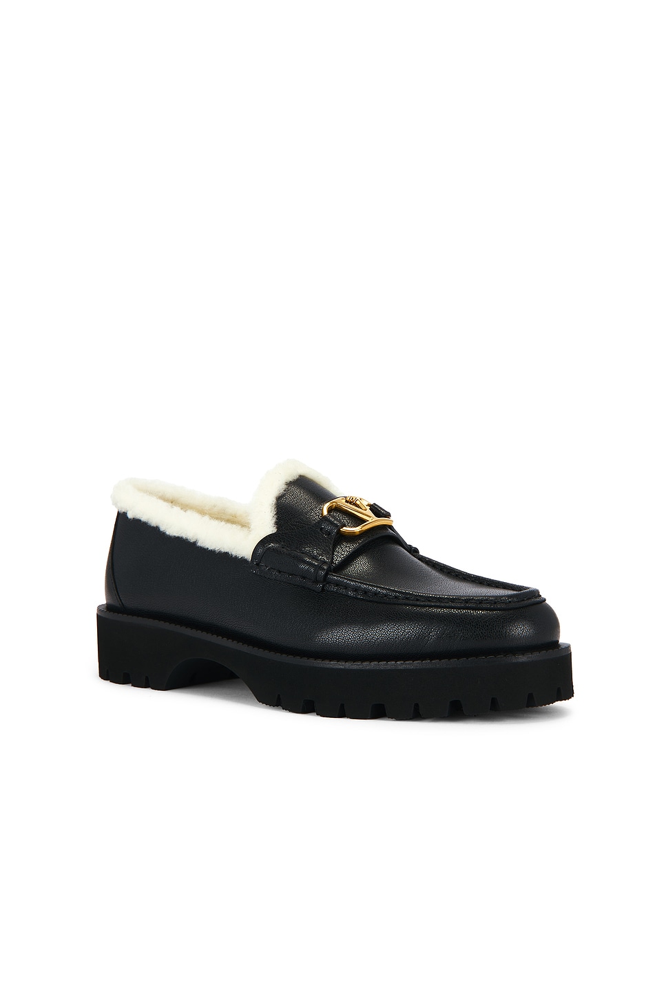 Valentino V Logo Signature Loafer In Black