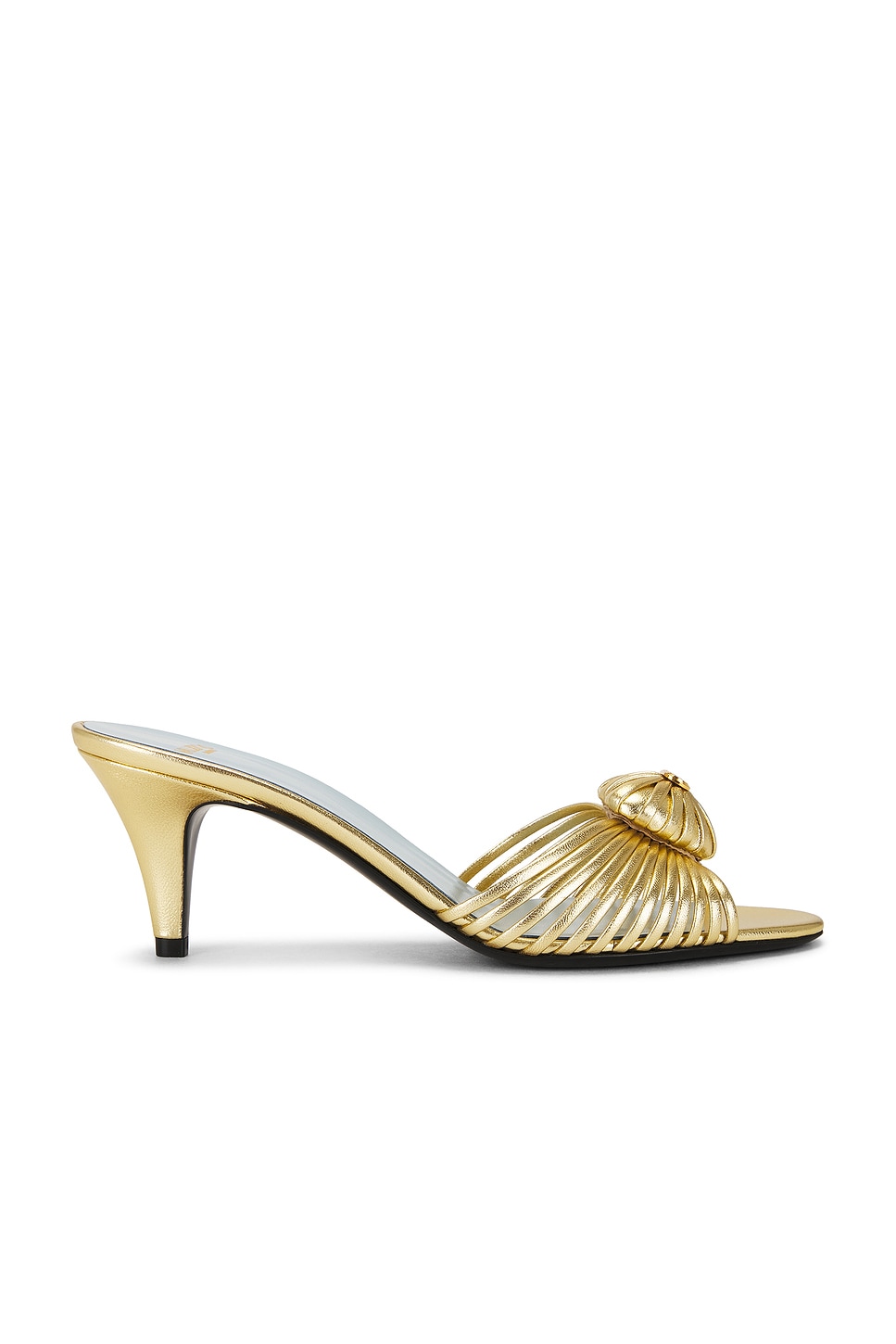 Valentino Garavani Royal Heart Mule In Gold
