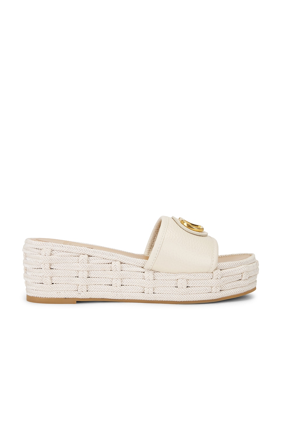 Valentino Garavani St. Alce Espadrille Slide In White