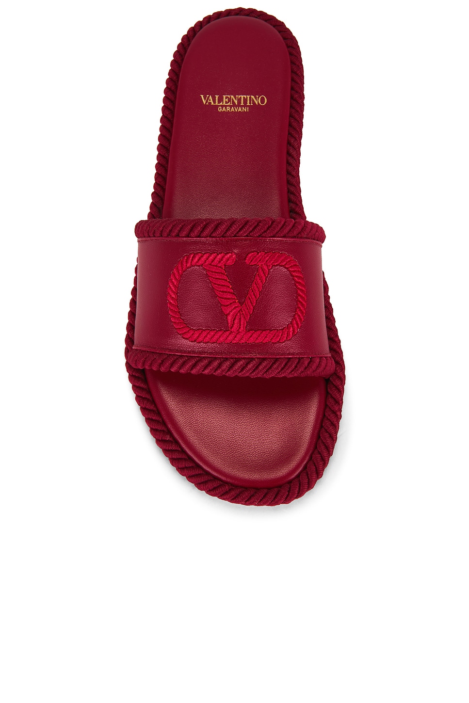 Valentino Garavani V Logo Torchon Slide Espadrilles thumbnail