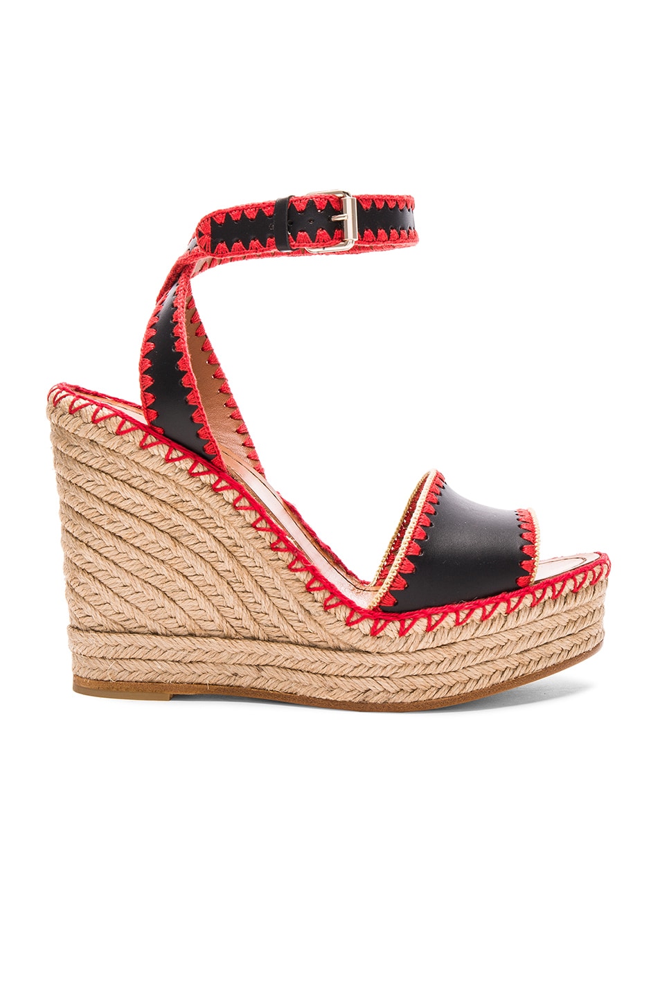 Valentino Leather Color Crochet Wedges 