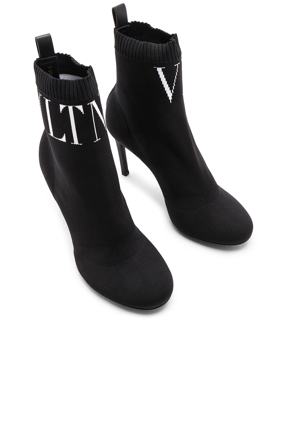 Image 1 of Valentino Garavani VLTN Sock Ankle Boots in Black & White