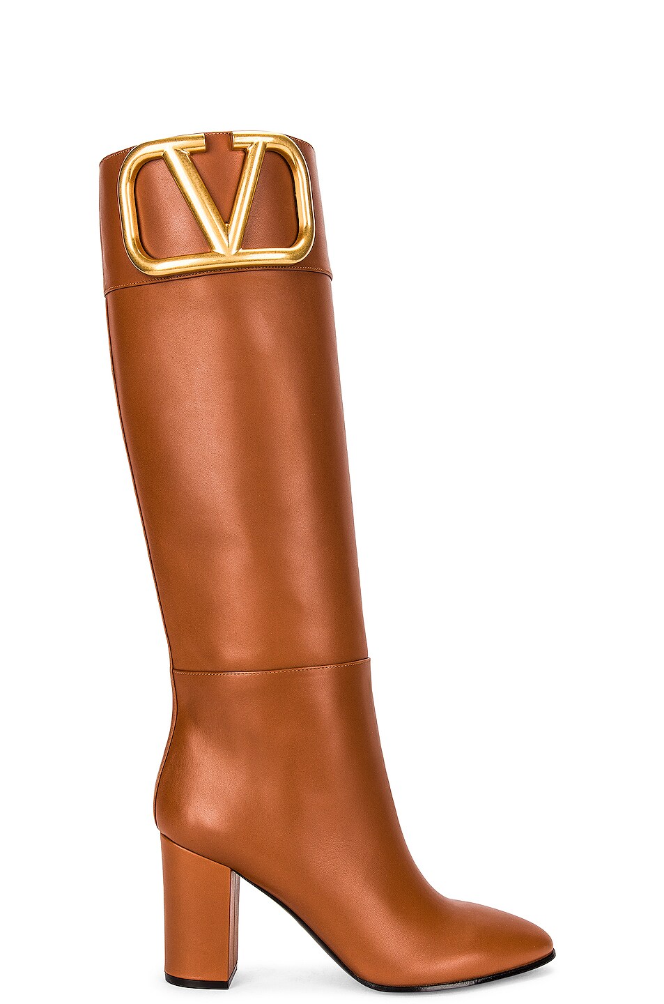 Image 1 of Valentino Garavani Logo Tall Boots in Selleria
