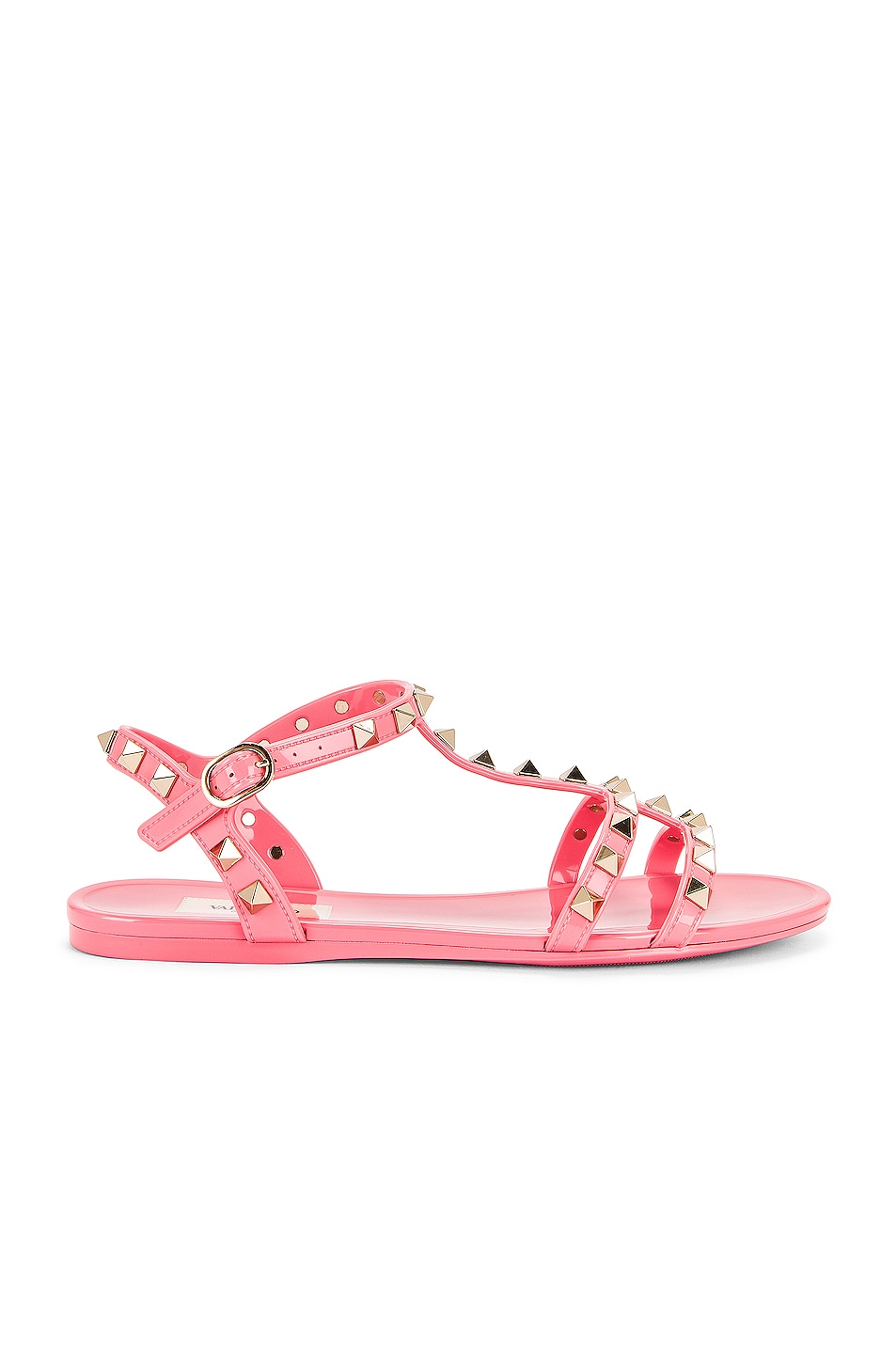 Image 1 of Valentino Garavani PVC Stud Sandals in Sweet Pink