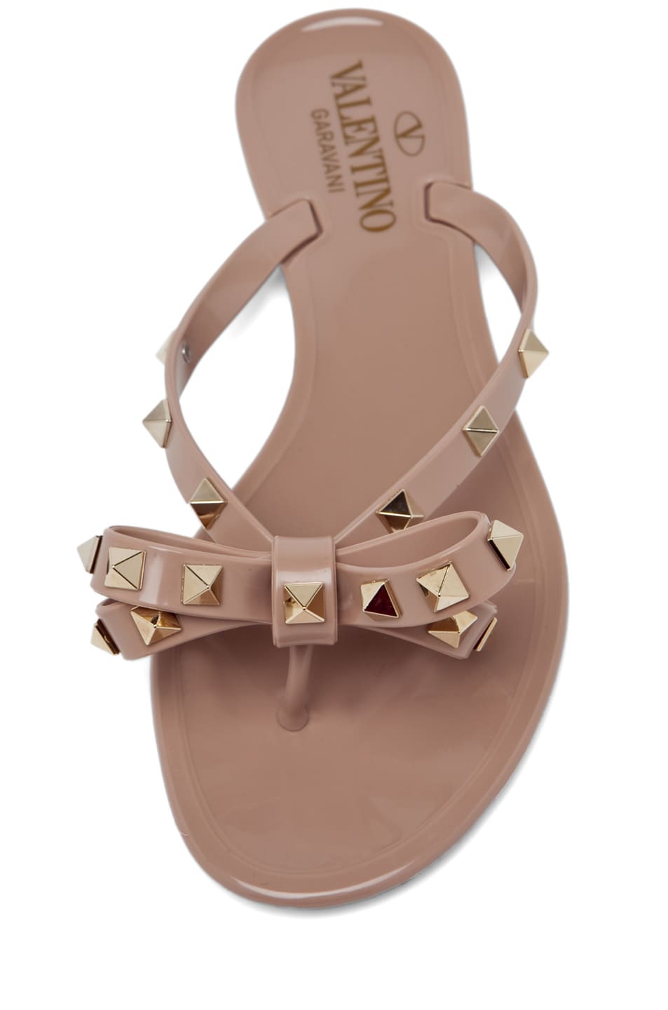 valentino rockstud bow jelly sandals