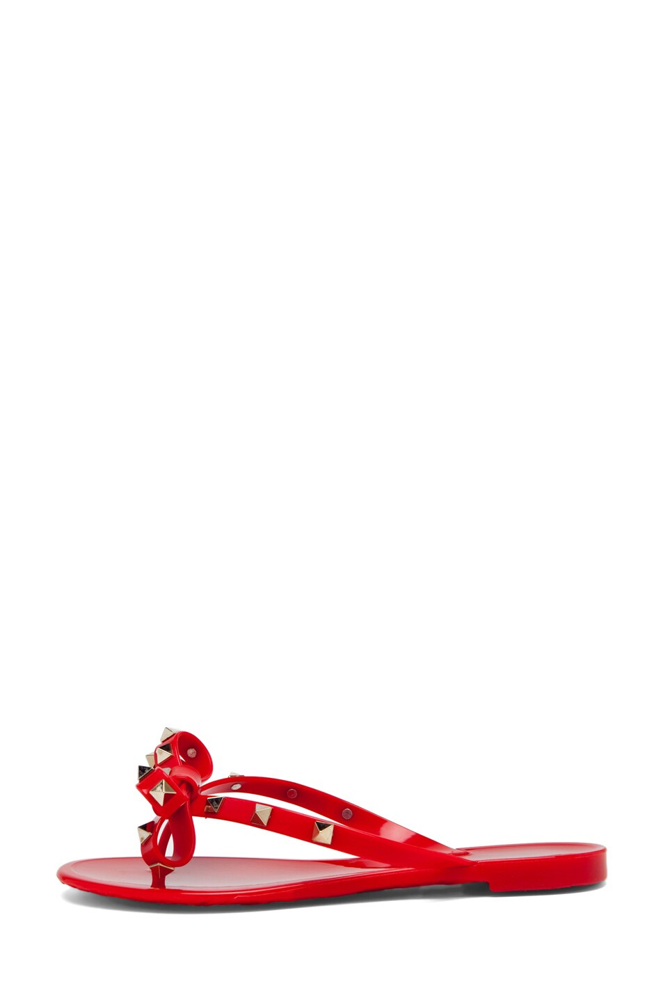 Image 1 of Valentino Garavani Rockstud Bow Jelly in Red