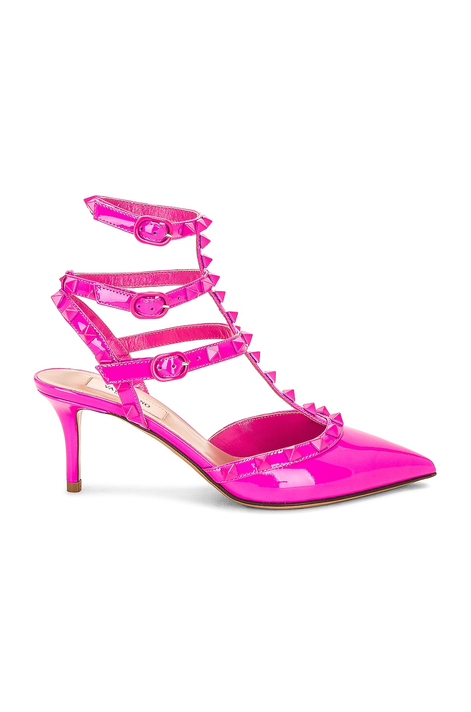 Image 1 of Valentino Garavani Rockstud Ankle Strap Pump in Pink