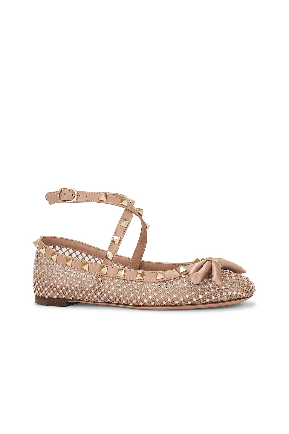 Rockstud TStrap 10cm Rose Cannelle