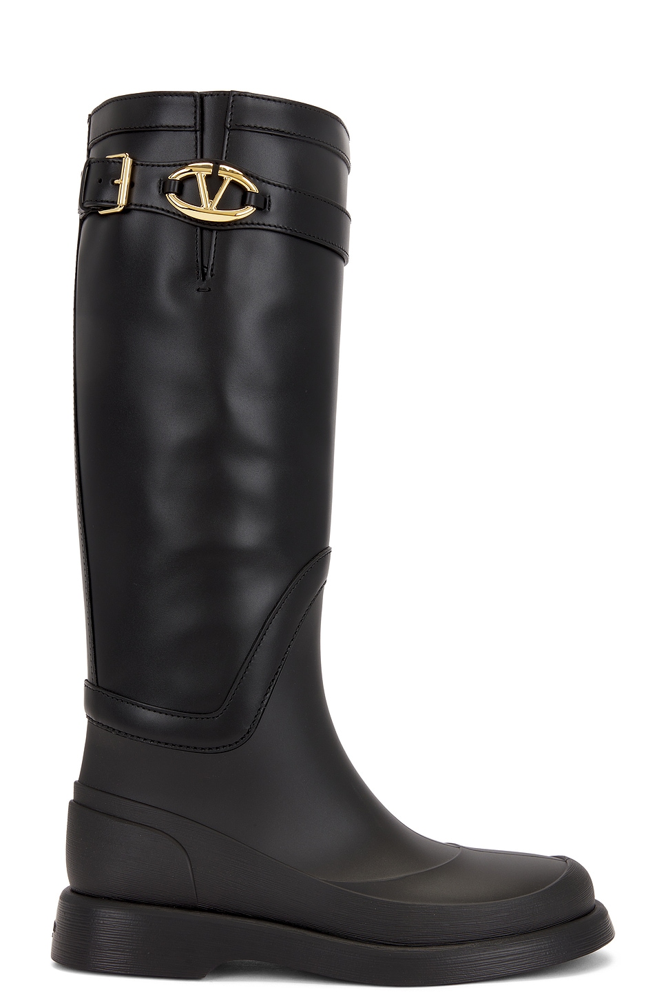 Image 1 of Valentino Garavani V Logo The Bold Edition Rainboot in Nero