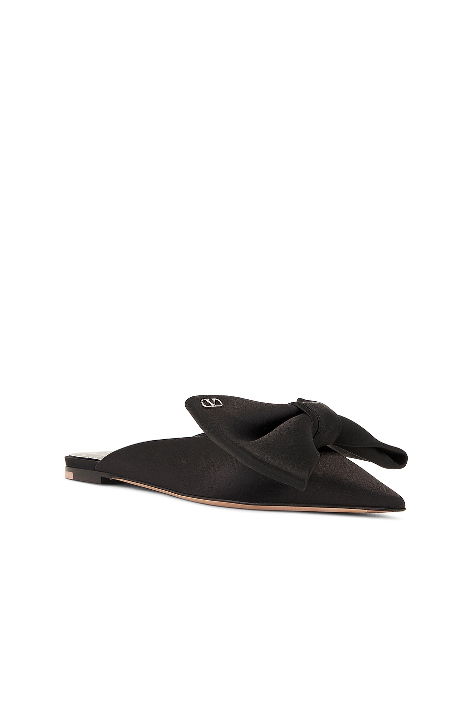 Shop Valentino Unchateau Bow Mule In Nero