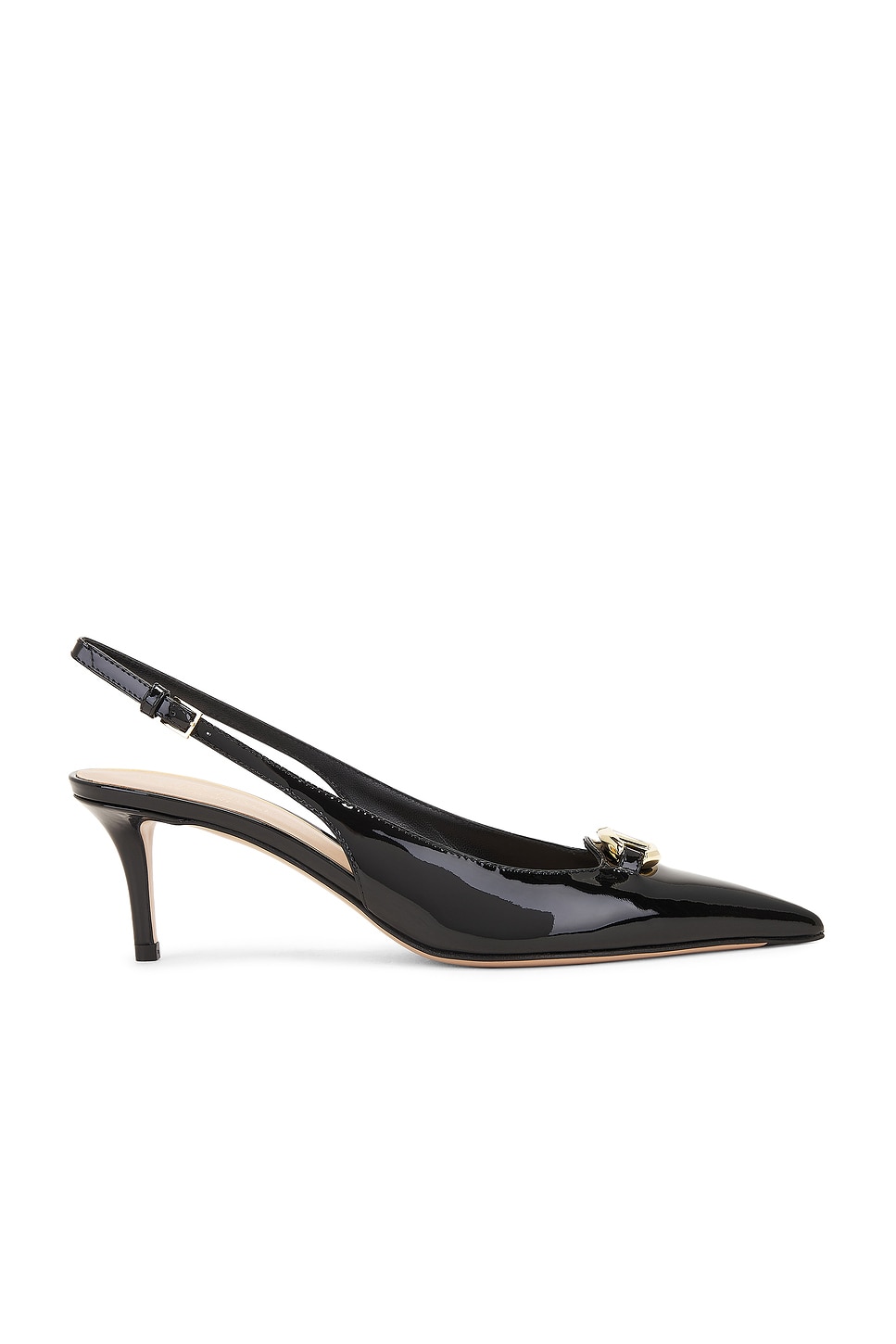 Shop Valentino V Logo 60 The Bold Edition Sling Back Heel In Nero