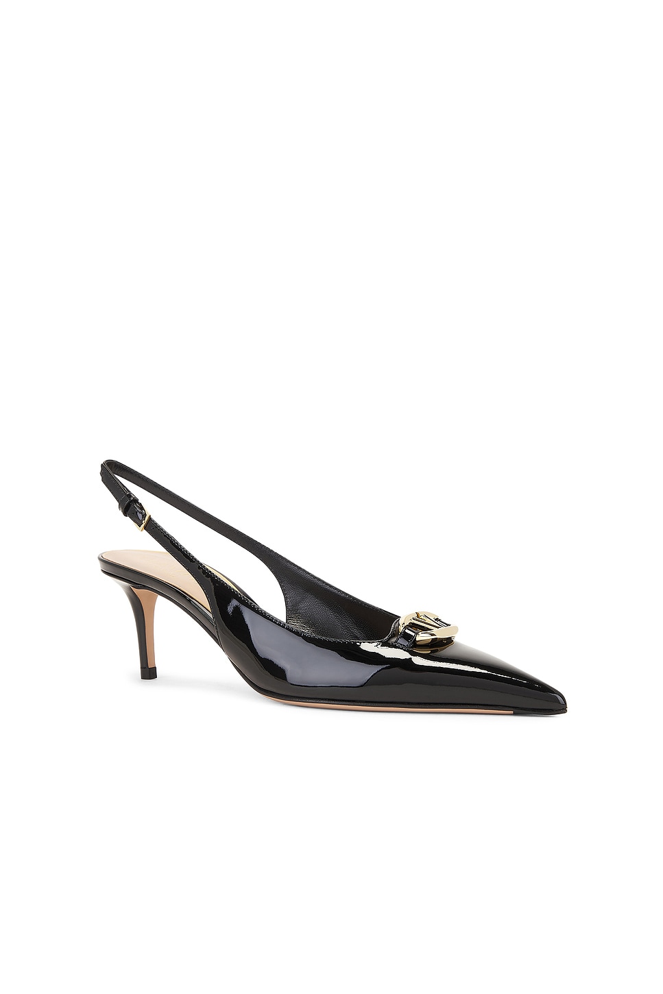 Shop Valentino V Logo 60 The Bold Edition Sling Back Heel In Nero