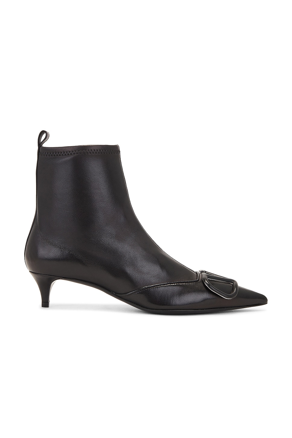 Shop Valentino V Logo Signature Stretch Bootie In Nero