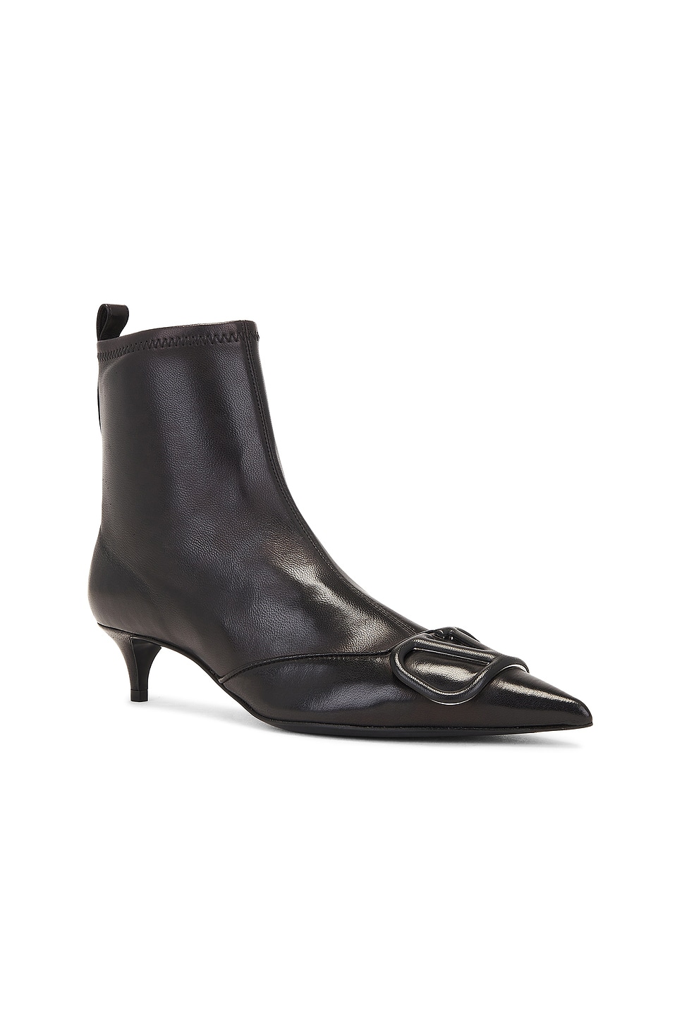 Shop Valentino V Logo Signature Stretch Bootie In Nero