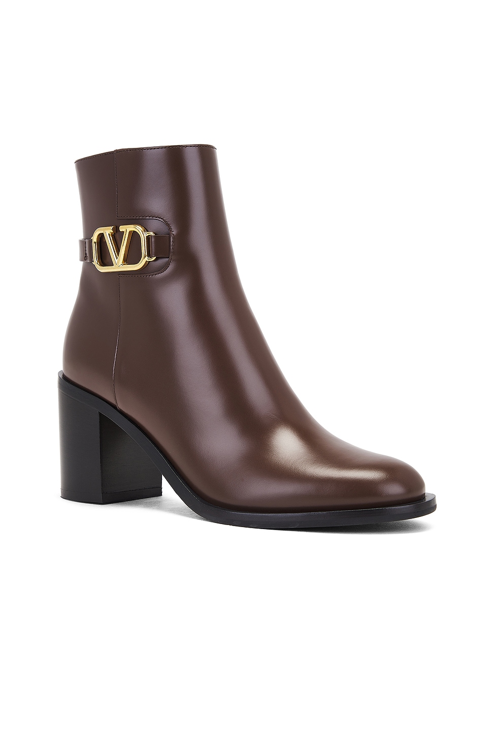 Shop Valentino V Logo Signature Bootie In Cacao