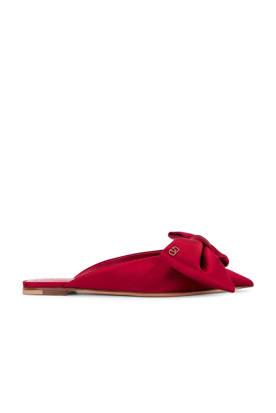 Shop Valentino Unchateau Bow Mule In Rosso V