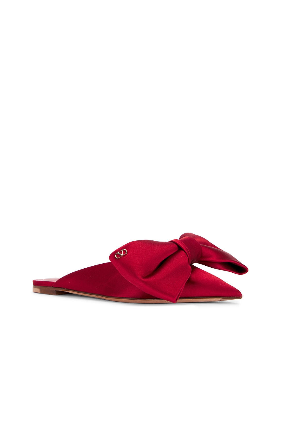 Shop Valentino Unchateau Bow Mule In Rosso V