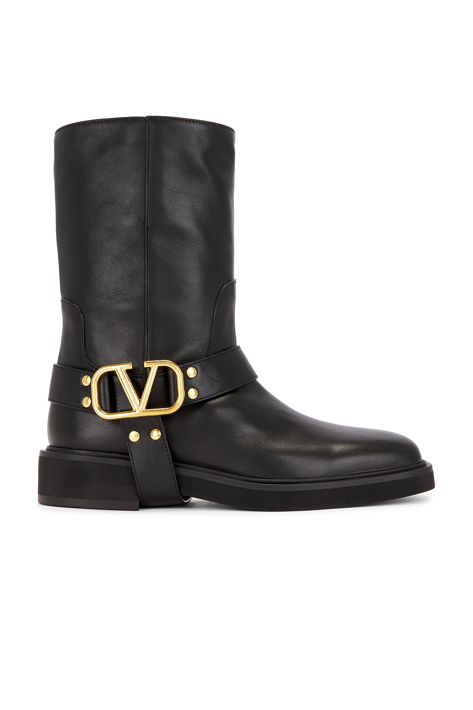 Image 1 of Valentino Garavani V Logo Signature Biker Boot in Nero