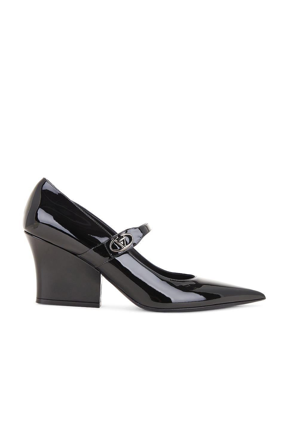 V Logo 75 Lockette Mary Jane Pump in Black