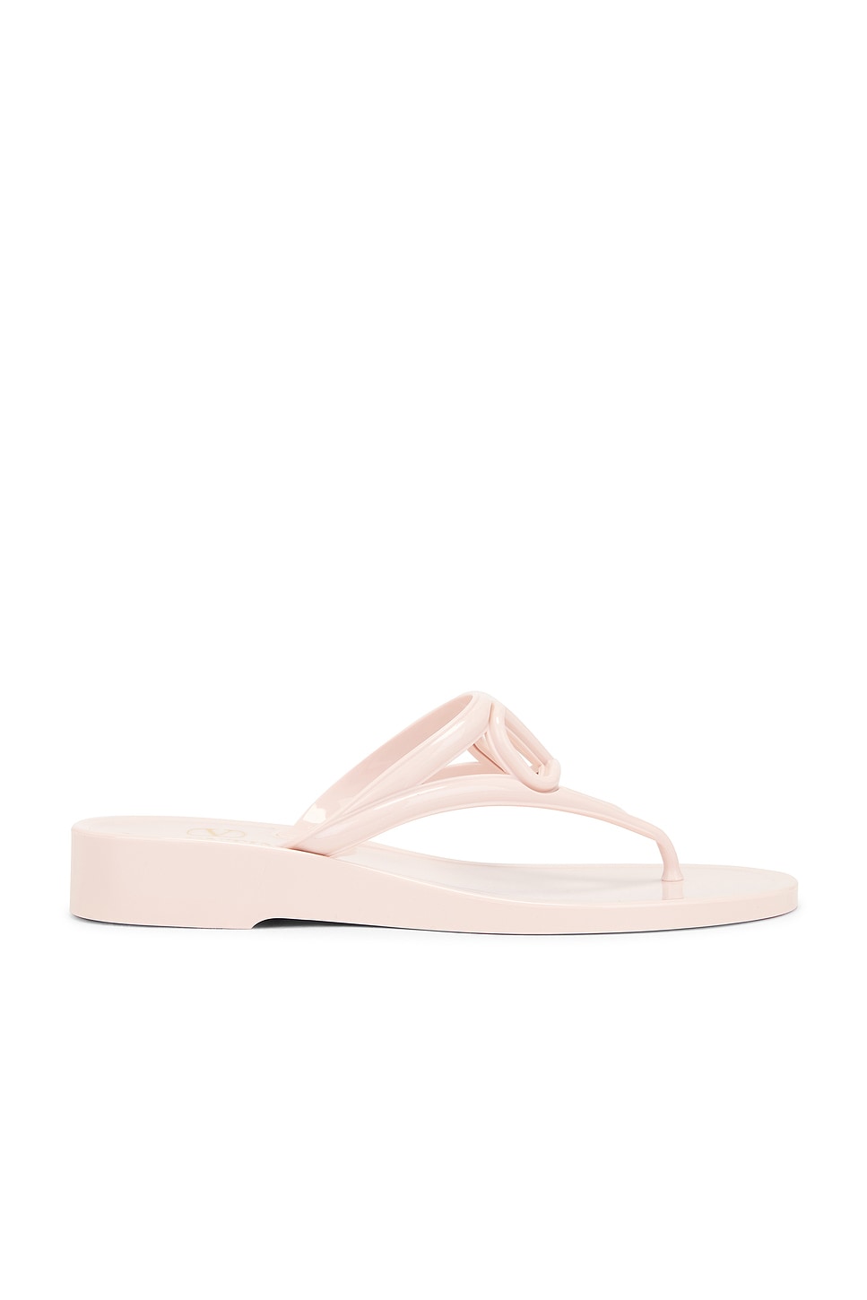 V Logo Signature Thong Sandal in Blush