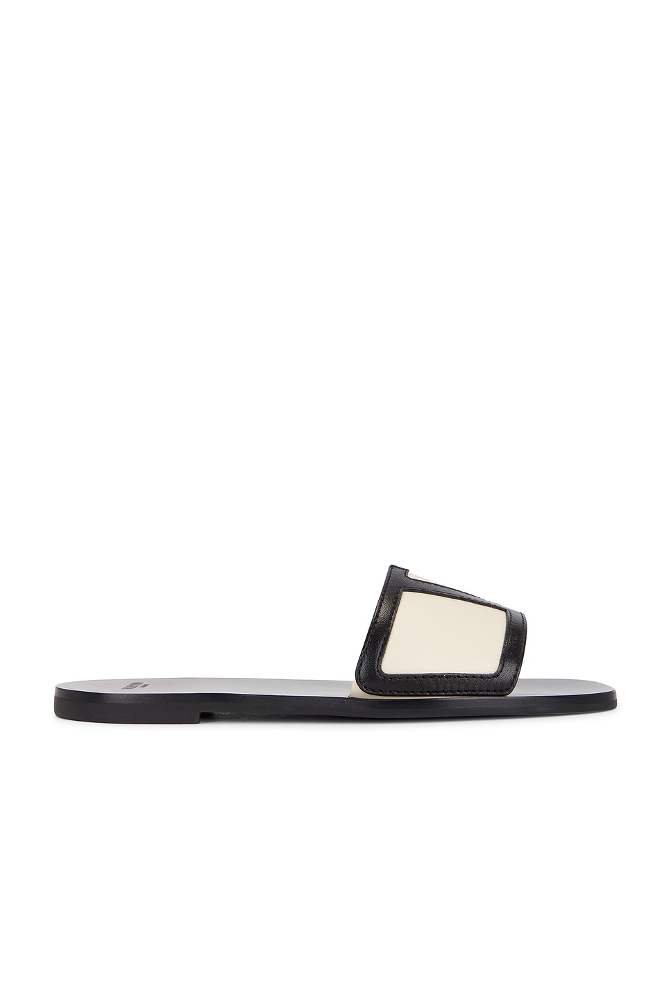 Image 1 of Valentino Garavani Viva Superstar Slide in Butter White & Nero