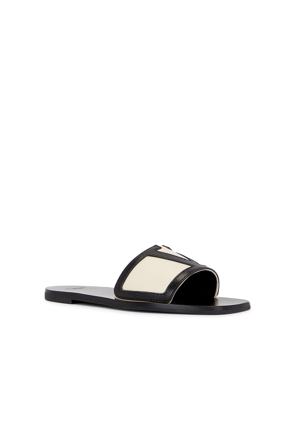 Shop Valentino Viva Superstar Slide In Butter White & Nero