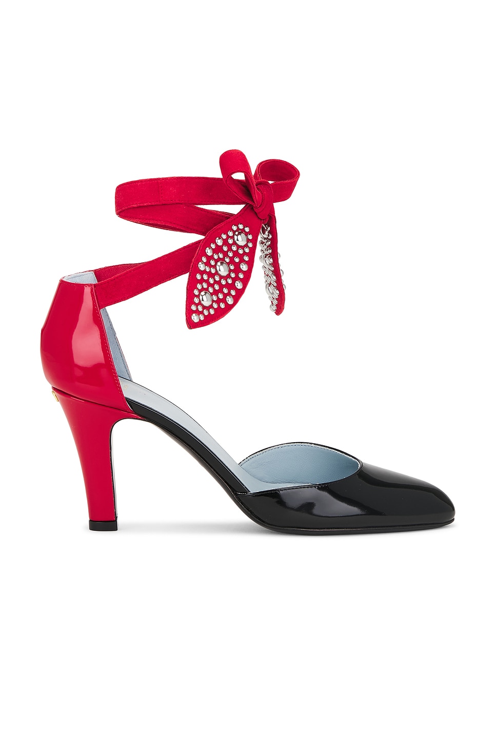 Foliefoliage Ankle Strap Pump in Black