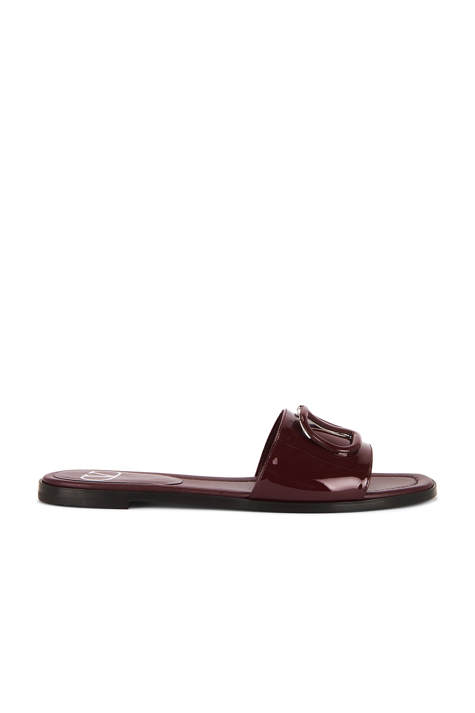 Image 1 of Valentino Garavani V Logo Signature Slide in Rosewood