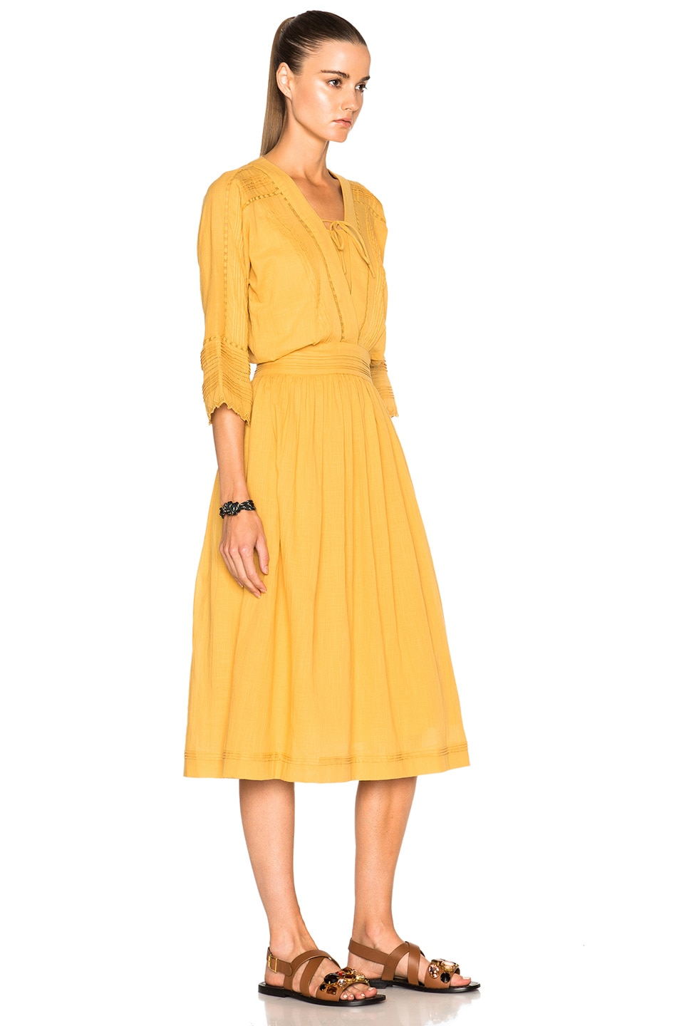 Vanessa Bruno Estonie Dress In Ocre Fwrd Image 3 Of Vanessa Bruno Estonie Dress In Ocre