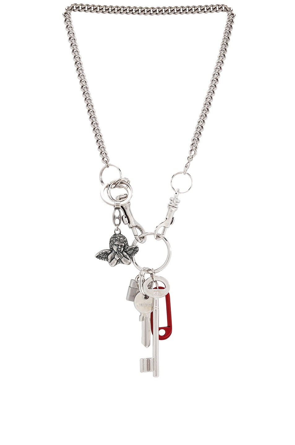 Image 1 of VETEMENTS Key Chain Necklace in Silver
